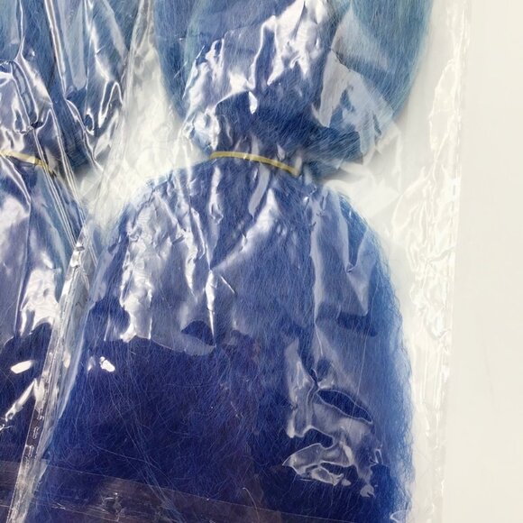 Ombre Braiding Hair Blonde/Light Blue/Dark Blue 5 Packs 24" Extensions Bacana - Picture 7 of 9